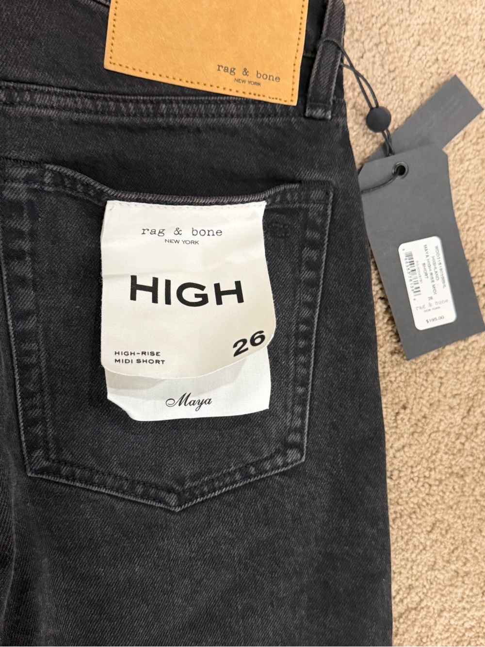 rag & bone Black Raw-Hem Miya Denim Cutoff Shorts size 26 - Picture 5 of 17